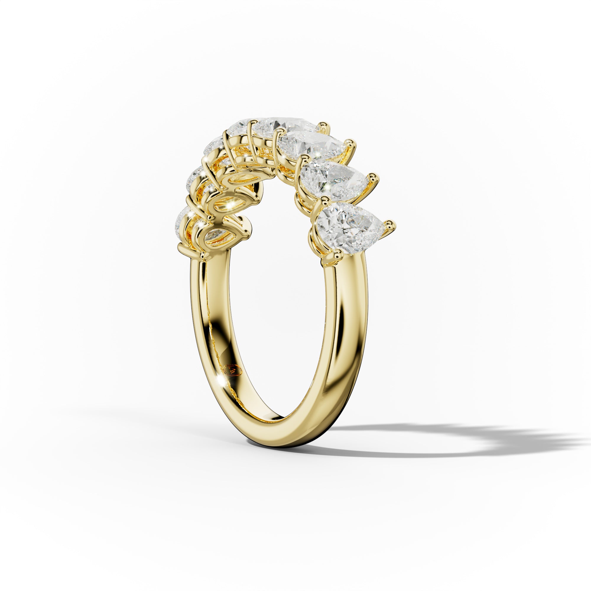 2.0 Carat Pear Diamond Anniversary Band